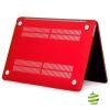 Coque de protection intégrale rigide mate pour MacBook Air 13 Pouces Retina et M1 (2018/2020)-Rouge