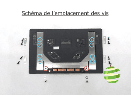 Vis et attaches pour trackpad MacBook Pro Retina Touch Bar (2016-2020)