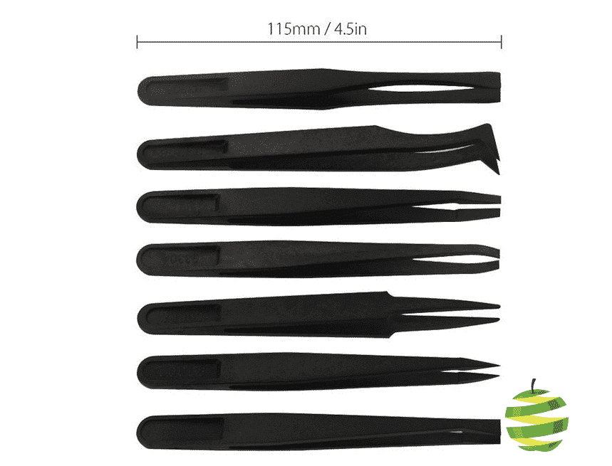 Kit de 7 pinces antistatiques