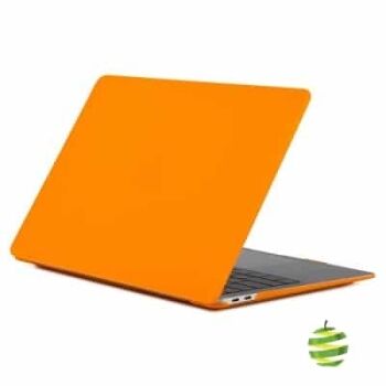 Coque de protection intégrale rigide mate pour MacBook Air 13 Pouces Retina et M1 (2018-2020)- Orange
