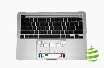 661-18433-US-AR_Topcase Apple pour MacBook Pro 13 A2338 Retina M1/M2 clavier QWERTY (US) Argent (2020/2022)_BestinMac