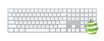 MQ052LL-A-Clavier sans fil - Bluetooth - A1843 avec pave numérique blanc - QWERTY - BestinMac