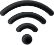 Icône WiFi avec texte Wifi | Réseau Mac – cartes AirPort, antennes, modules Bluetooth Apple