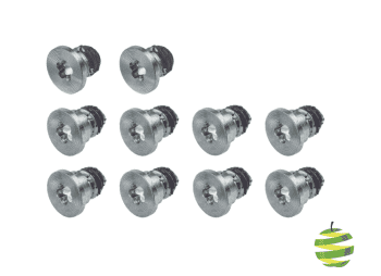 Lot de 10 vis P5 Pentalobe pour coque inférieure de MacBook Pro Retina 13 pouces A1502 et A1425 et 15 pouces A1398 (2012-2015)